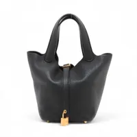 エルメス ピコタンロック18 PM トリヨンクレマンス ブラック ゴールド金具