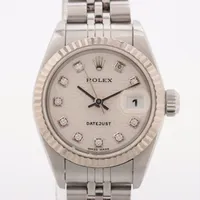 ロレックス レディ デイトジャスト 79174G SS×WG AT シルバーホリコン文字盤