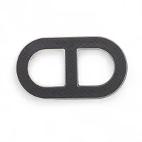 エルメス シェーヌダンクル レザー ブローチ ブラック