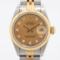 ロレックス レディ デイトジャスト 69173G SS×YG AT シャンパン文字盤