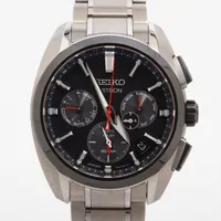 セイコー アストロン SBXC103 TI ソーラー 黒文字盤