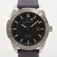 ノルケイン アドベンチャー スポーツ オート N1000S01A SS×革 AT 黒文字盤