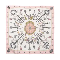 エルメス　チベット　TIBET　スカーフ　カレ90 エルメス カレ90 TIBET チベット シルク スカーフ ネイビー AB