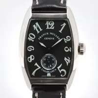 フランクミュラー カサブランカ 1750S6 SS×革 手巻き 黒文字盤