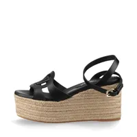 ヴィトン LVイソラライン レザー サンダル 24年 36.5 ブラック