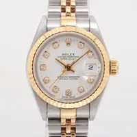 ロレックス レディ デイトジャスト 69173G SS×YG AT 白文字盤