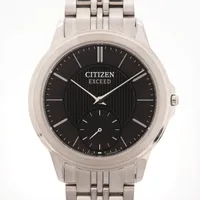 シチズン エクシード 8845-T023029 TI ソーラー 黒文字盤