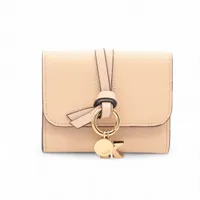 クロエ アルファベット レザー コンパクトウォレット ピンク