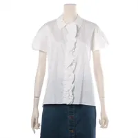 ヨーコチャン コットン ブラウス ホワイト