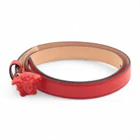 ヴェルサーチ メデューサ レザー ベルト レッド