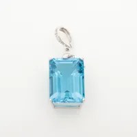 ノンブランド ブルートパーズ ダイヤ K18WG