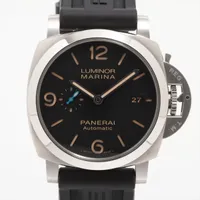 パネライ ルミノールマリーナ PAM01312 SS×ラバー AT 黒文字盤