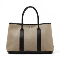 エルメス ガーデンパーティ36 PM トワルアッシュ ブラック シルバー金具