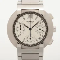 エルメス ノマード クロノグラフ NO1.910 SS ATQZ シルバー文字盤