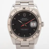 ロレックス デイトジャスト ターノグラフ 116264 SS×WG AT 黒文字盤