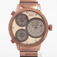 カーティス ビッグタイムワールド SS QZ シャンパン文字盤