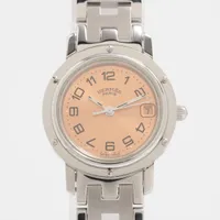 エルメス クリッパー CL4.210 SS QZ ピンク文字盤