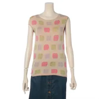 シャネル カシミヤ ノースリーブニット 04A 38 マルチカラー