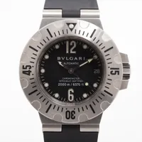 ブルガリ ディアゴノ SD42S SS×ラバー AT 黒文字盤