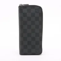ルイ・ヴィトン ダミエ グラフィット ジッピーウォレットヴェルティカル N63095 ラウンドジップウォレット ブラック