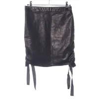 シャネル ラムスキン スカート 38 ブラック