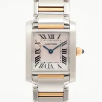 カルティエ タンクフランセーズ W51027Q4 SS×PG QZ シェル文字盤