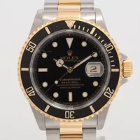 ロレックス サブマリーナーデイト 16613 SS×YG AT 黒文字盤