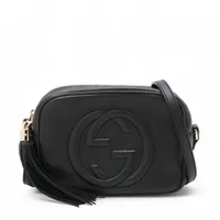 グッチ ソーホー レザー ショルダーバッグ ブラック