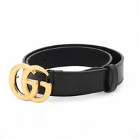 グッチ GGマーモント 414516 レザー ベルト 75 ブラック