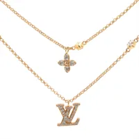 ヴィトン ネックレス レディLV M01845 GP×ラインストーン ネックレス TE0225 ゴールド