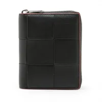 ◇ボッテガヴェネタ◇レザー/マキシイントレチャート/コンパクトウォレット/財布 ボッテガヴェネタ マキシイントレチャート カセット レザー コンパクト