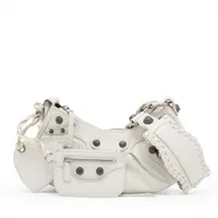 バレンシアガ ルカゴールXS レザー ショルダーバッグ ホワイト