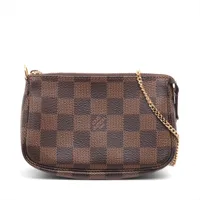 ヴィトン ダミエ ミニ ポシェット アクセソワール N58009 ブラウン