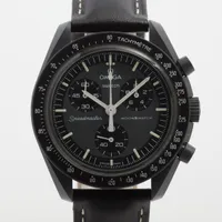 オメガ×スウォッチ スピードマスター ミッショントゥ マーキュリー SO33A100 CE×社外革 QZ グレー文字盤