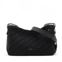 ディオール オブリーク ホーボー キャンバス ショルダーバッグ ブラック