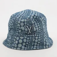 ヴィトン×草間彌生 LV×YK バケットハット パンプキンデニム コットンデニム バケットハット AL0273 ブルー