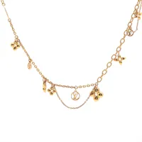 ヴィトン コリエブルーミング M64855 GP ネックレス OB1292 ゴールド