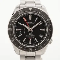 グランドセイコー スプリングドライブ GMT SBGE001 SS AT 黒文字盤
