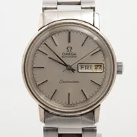 オメガ アンティーク　シーマスター SS AT シルバー文字盤