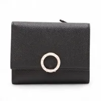 ブルガリ ブルガリブルガリ レザー コンパクトウォレット ブラック