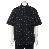 バレンシアガ コットン シャツ 20年 38 ブラック