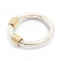 ティファニー コンビバンドウィズ2ワイヤー 925×750 リング ゴールド×シルバー