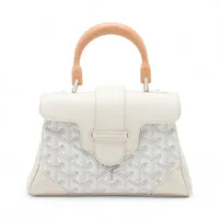 ゴヤール サイゴンミニ PVC ハンドバッグ ホワイト