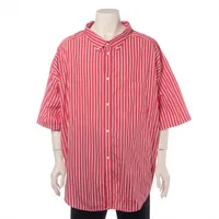 バレンシアガ コットン シャツ 21年 34 レッド