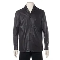 エンメティ ラム レザージャケット 50 ブラウン