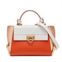 フェラガモ ガンチーニ ソフィア レザー 2WAYハンドバッグ マルチカラー