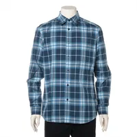 バーバリー コットン シャツ ティッシ期 M ブルー