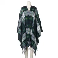 ブランド追加待ち ウール ポンチョ サイズ不明 グリーン