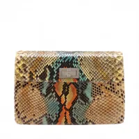 シャネル 2.55 パイソン マルチカラー シルバー金具