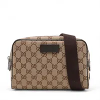 グッチ GGキャンバス キャンバス ボディバッグ ベージュ